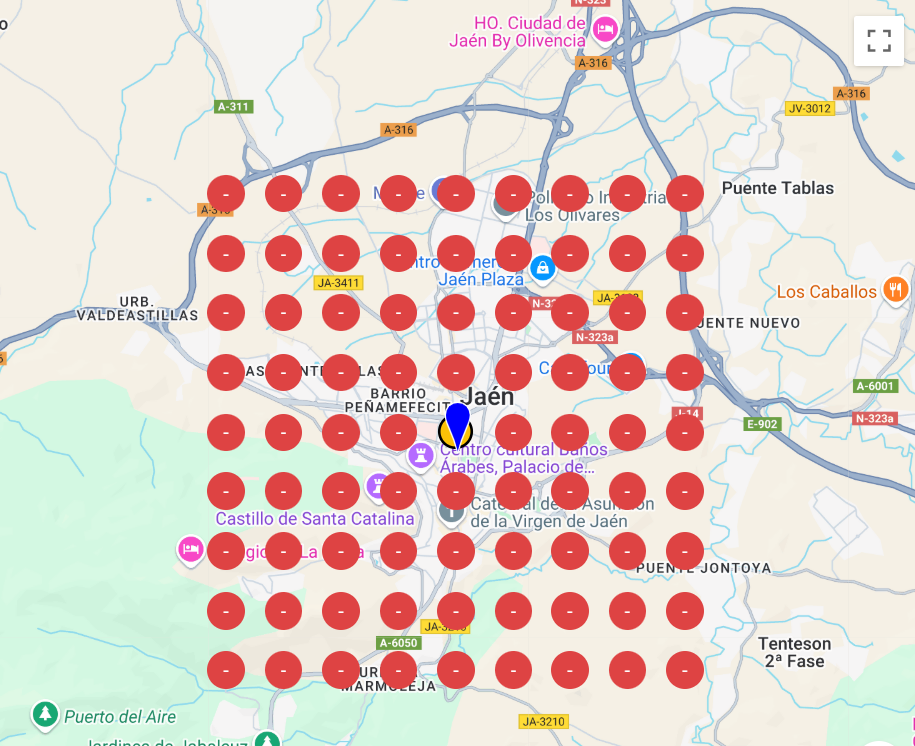 Mapa rojo Seo local inicio